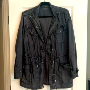 Aritzia Talula Hooded Military style zip up and buttoned jacket